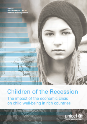 UNICEF Children of the Recession Innocenti Report Card 12 Cover
